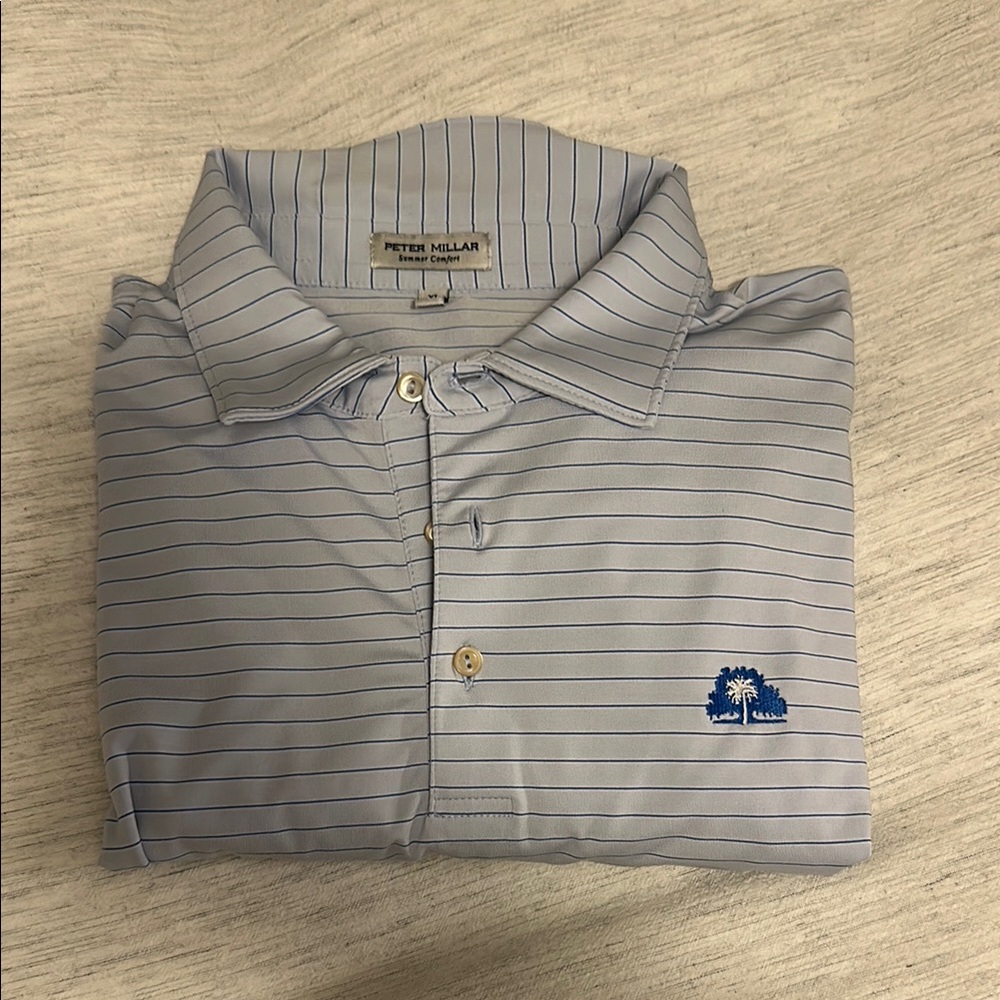 Peter Millar Blue Striped Men's Shirt